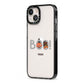 Boo Personalised iPhone 13 Black Impact Case Side Angle on Silver phone