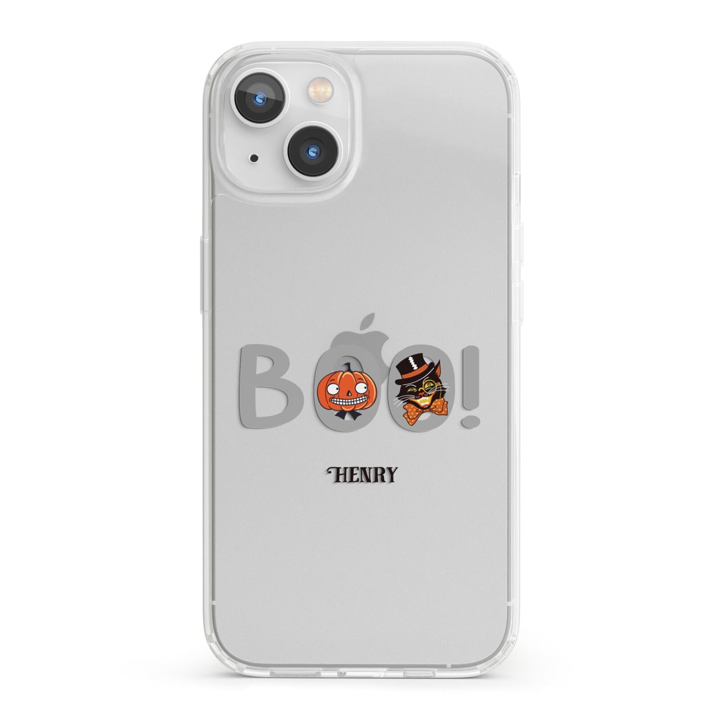 Boo Personalised iPhone 13 Clear Bumper Case