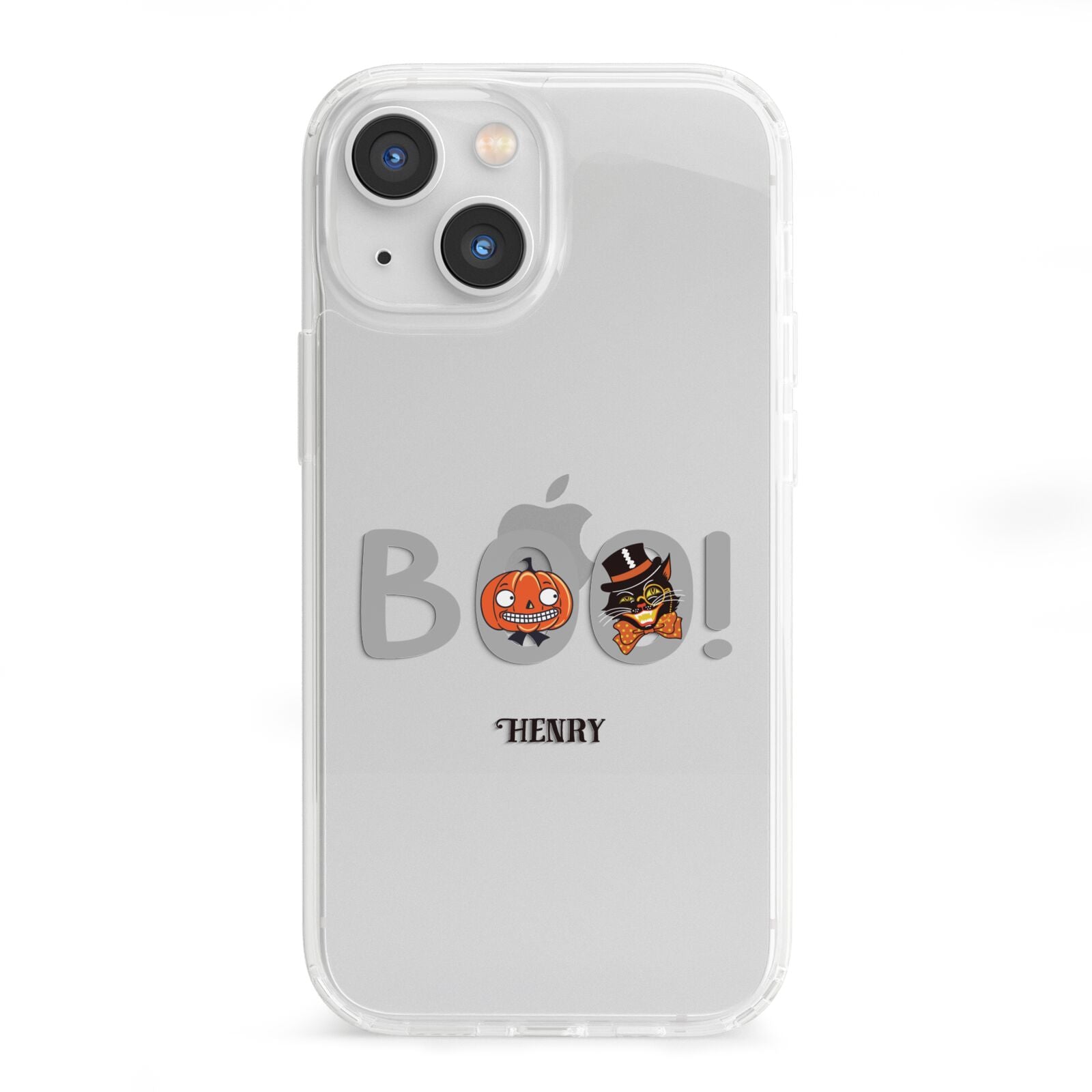 Boo Personalised iPhone 13 Mini Clear Bumper Case