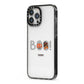 Boo Personalised iPhone 13 Pro Max Black Impact Case Side Angle on Silver phone