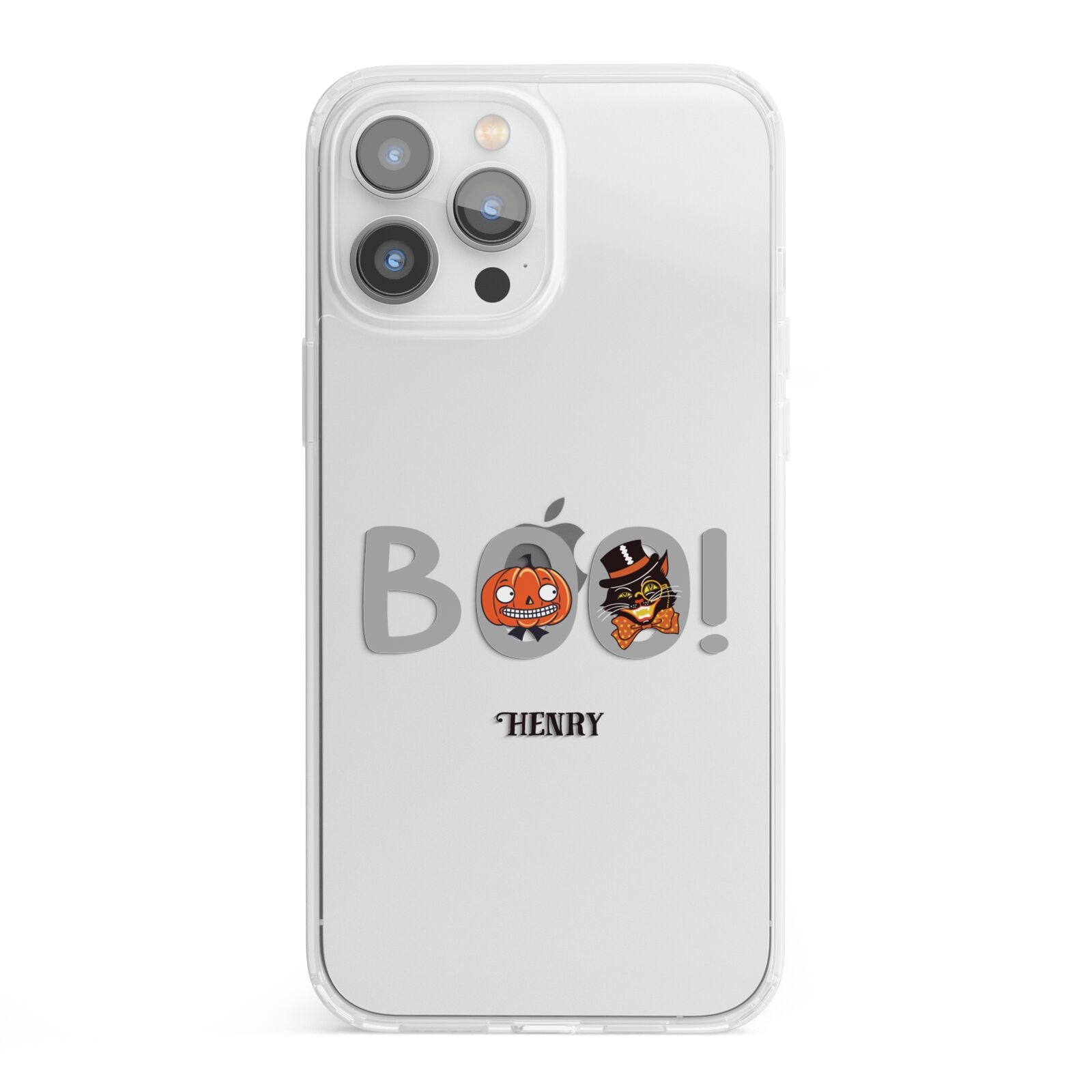 Boo Personalised iPhone 13 Pro Max Clear Bumper Case