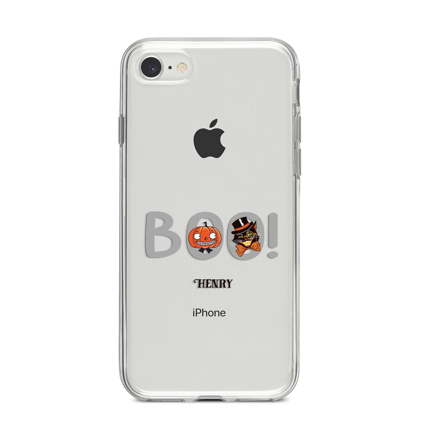 Boo Personalised iPhone 8 Bumper Case on Silver iPhone