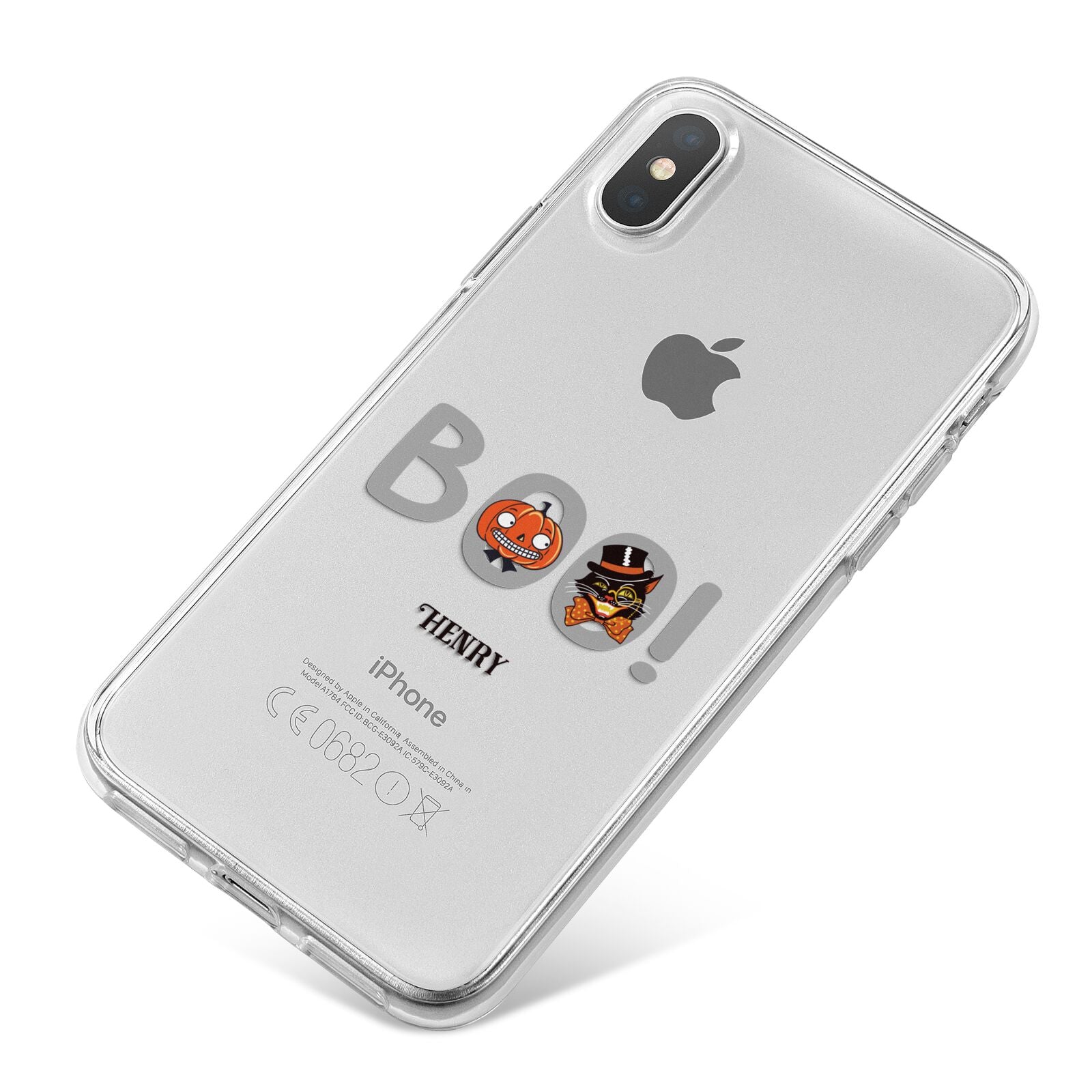 Boo Personalised iPhone X Bumper Case on Silver iPhone