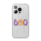 Boo iPhone 14 Pro Glitter Tough Case Silver