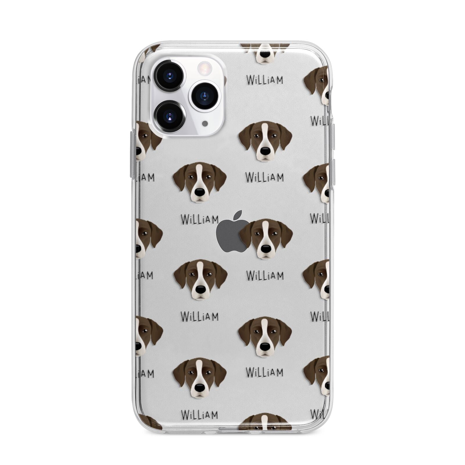 Borador Icon with Name Apple iPhone 11 Pro Max in Silver with Bumper Case