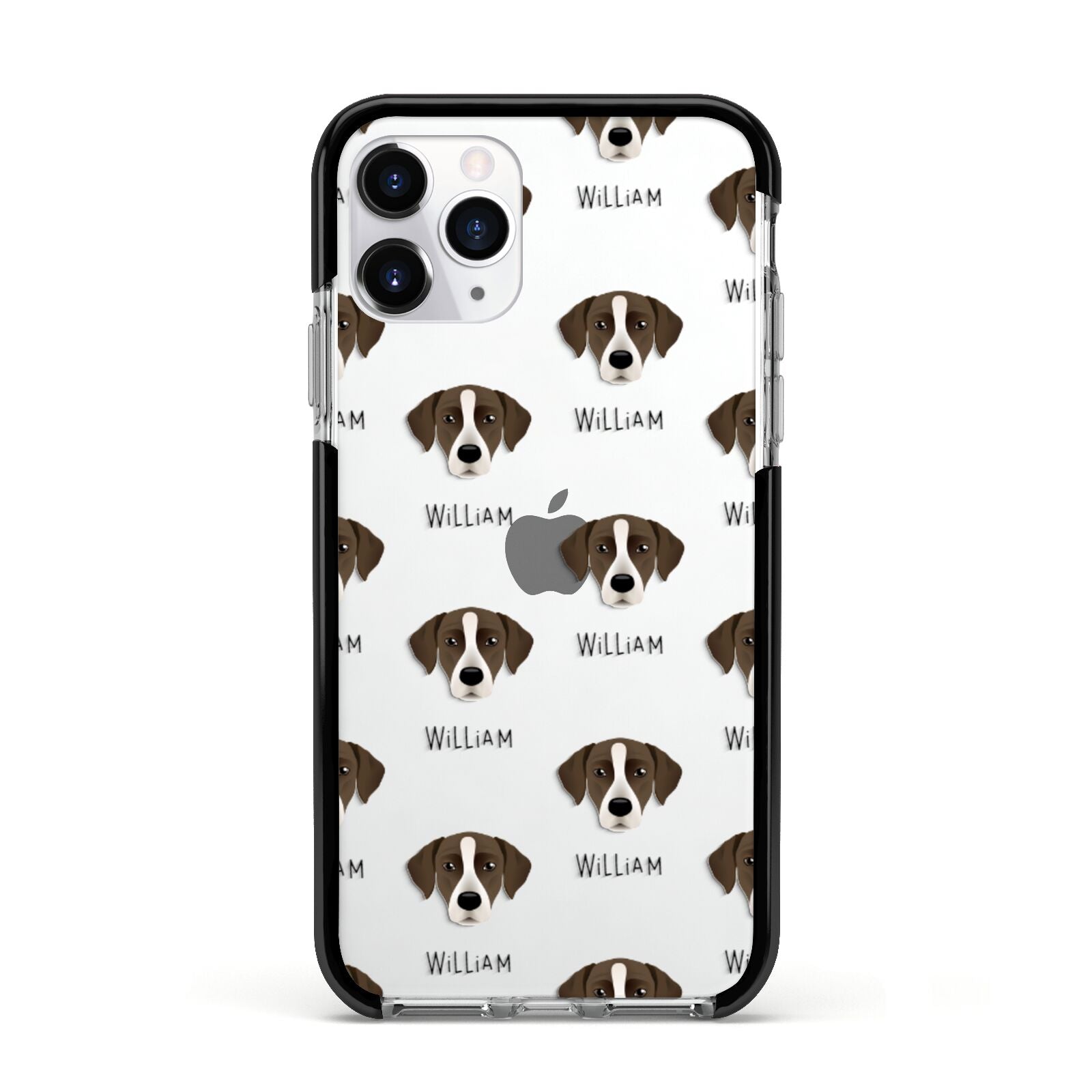 Borador Icon with Name Apple iPhone 11 Pro in Silver with Black Impact Case