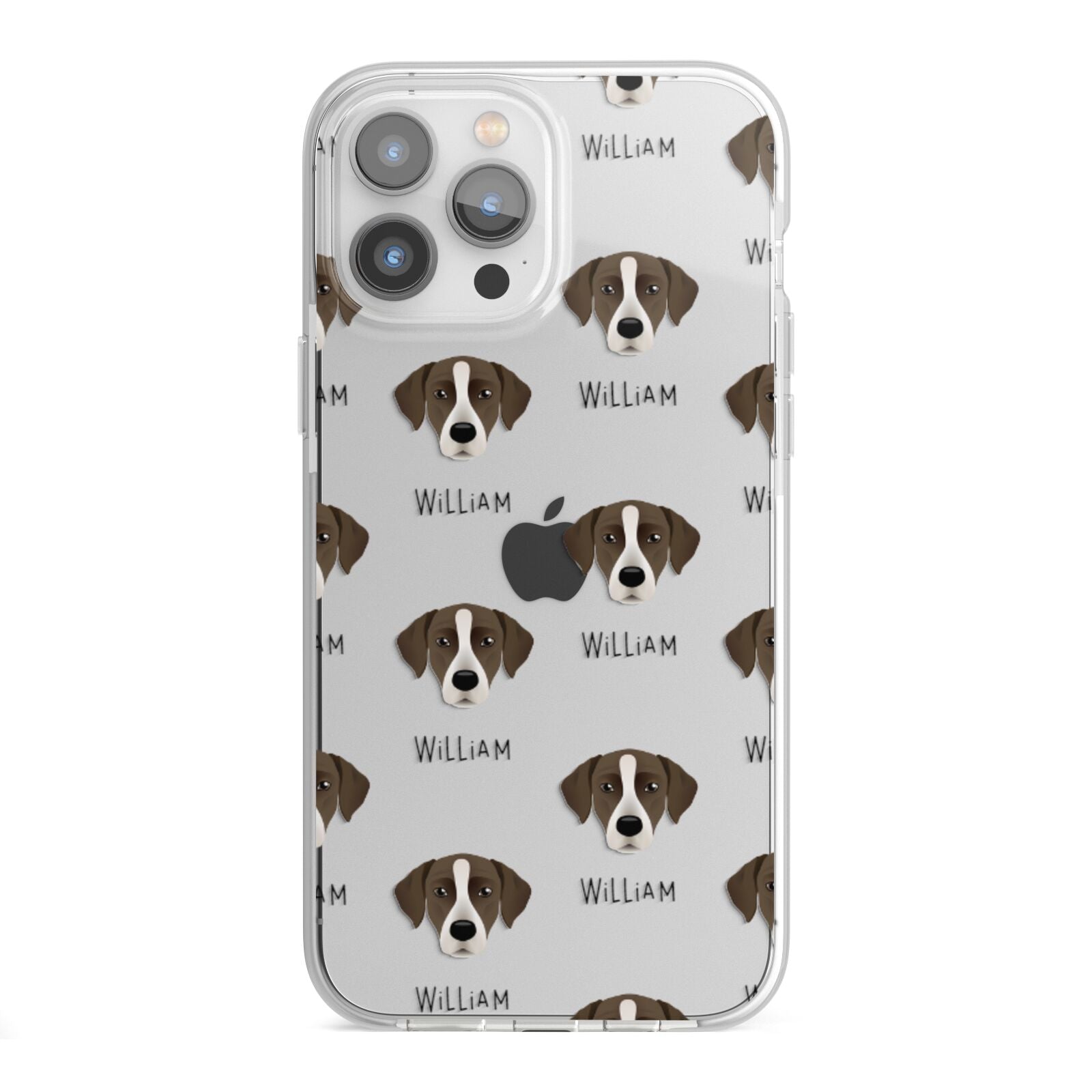Borador Icon with Name iPhone 13 Pro Max TPU Impact Case with White Edges