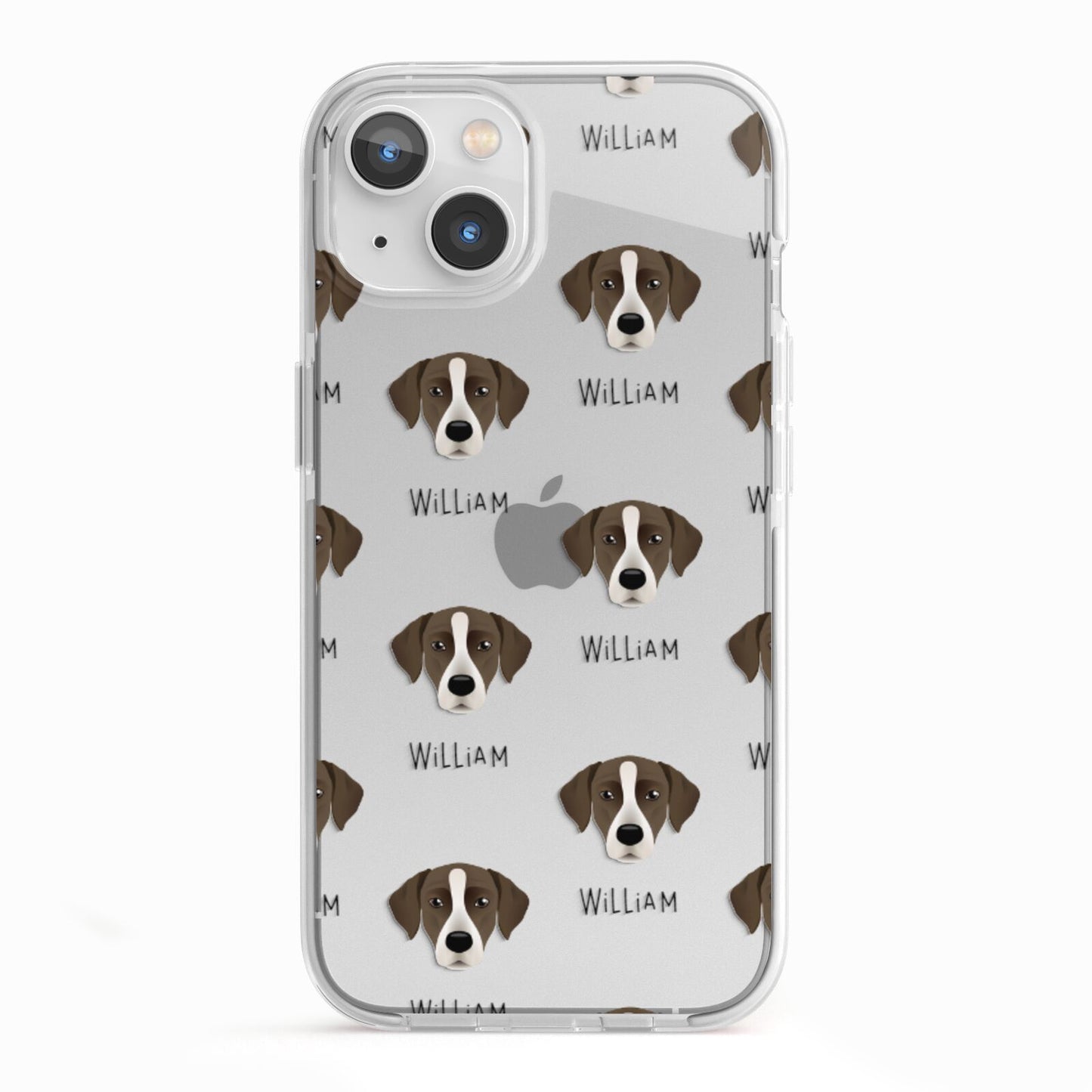 Borador Icon with Name iPhone 13 TPU Impact Case with White Edges
