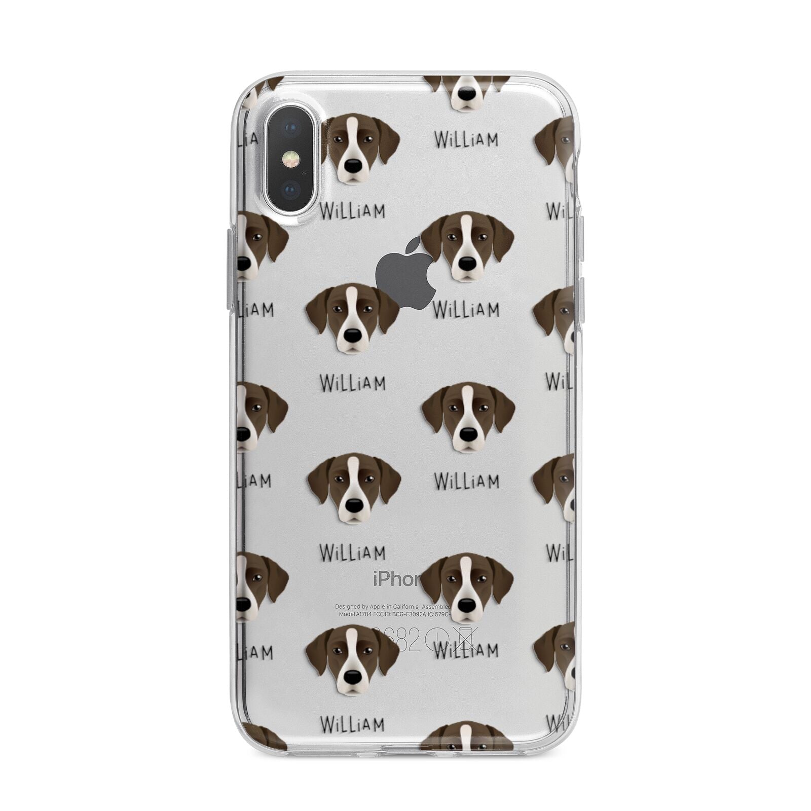 Borador Icon with Name iPhone X Bumper Case on Silver iPhone Alternative Image 1
