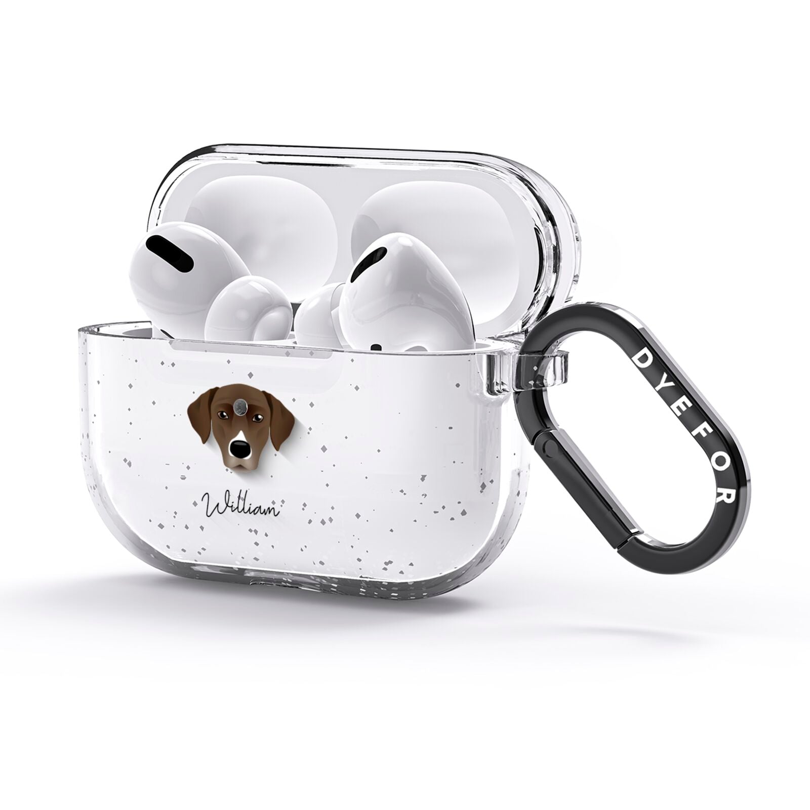 Borador Personalised AirPods Glitter Case 3rd Gen Side Image