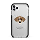 Borador Personalised Apple iPhone 11 Pro Max in Silver with Black Impact Case