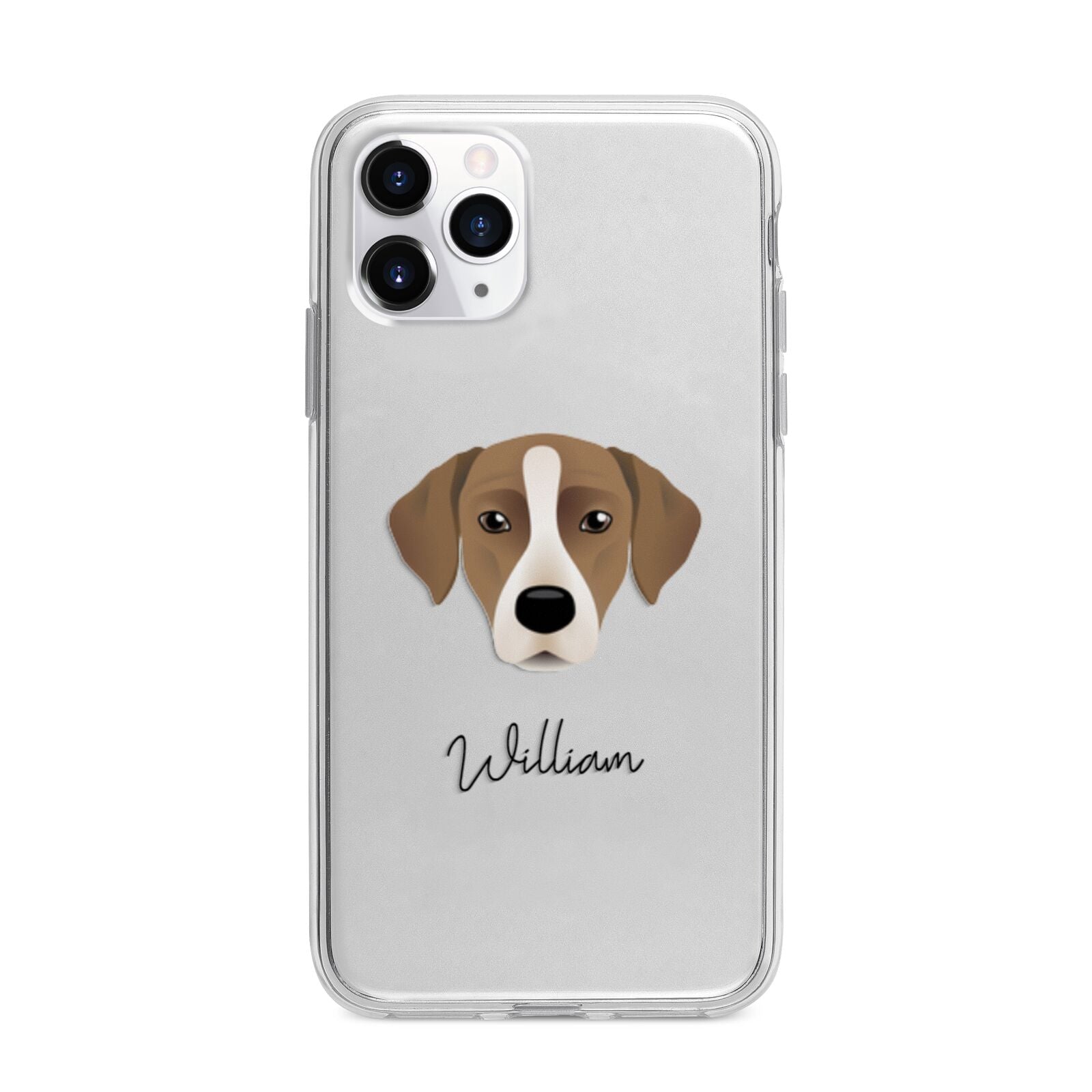 Borador Personalised Apple iPhone 11 Pro Max in Silver with Bumper Case