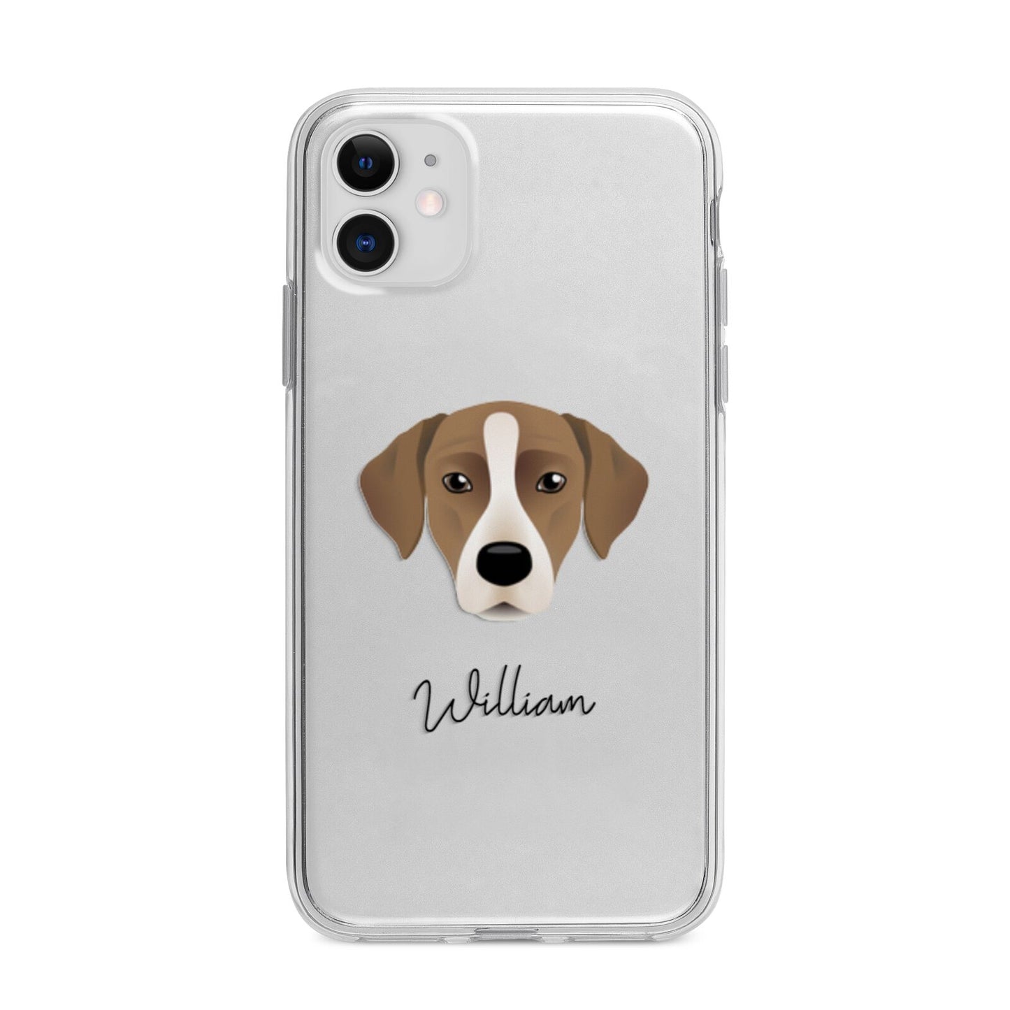 Borador Personalised Apple iPhone 11 in White with Bumper Case