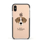 Borador Personalised Apple iPhone Xs Impact Case Black Edge on Gold Phone