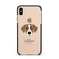 Borador Personalised Apple iPhone Xs Max Impact Case Black Edge on Gold Phone