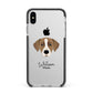 Borador Personalised Apple iPhone Xs Max Impact Case Black Edge on Silver Phone