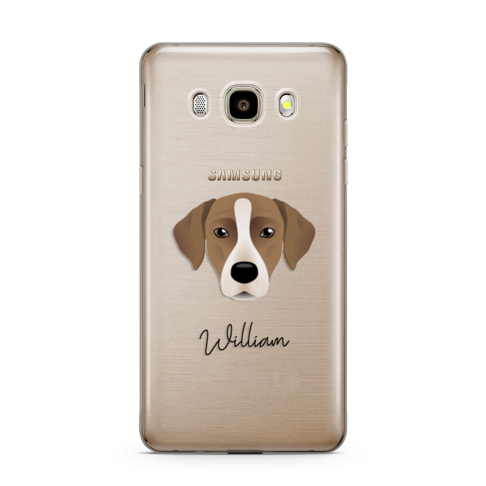Borador Personalised Samsung Galaxy J7 2016 Case on gold phone