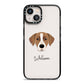 Borador Personalised iPhone 13 Black Impact Case on Silver phone