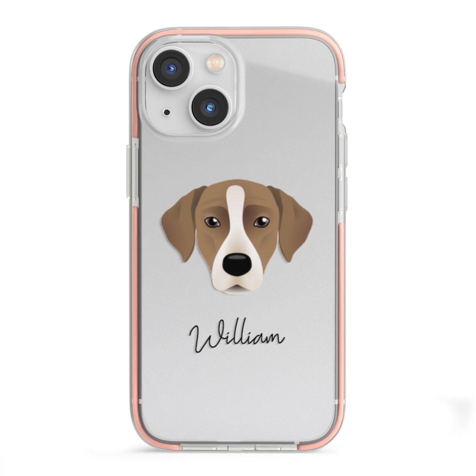 Borador Personalised iPhone 13 Mini TPU Impact Case with Pink Edges