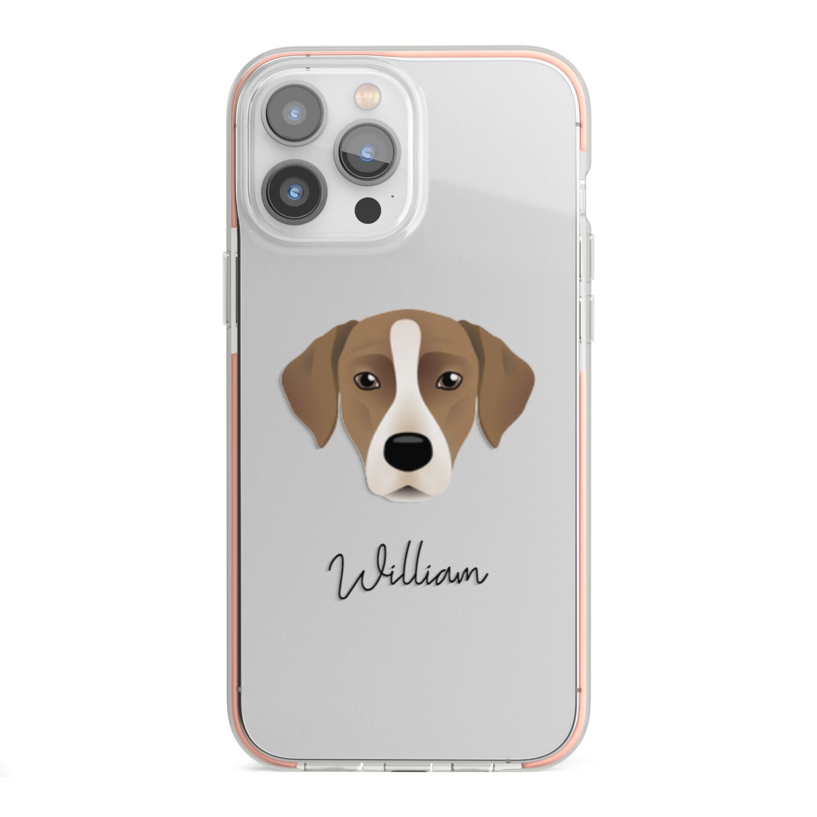 Borador Personalised iPhone 13 Pro Max TPU Impact Case with Pink Edges