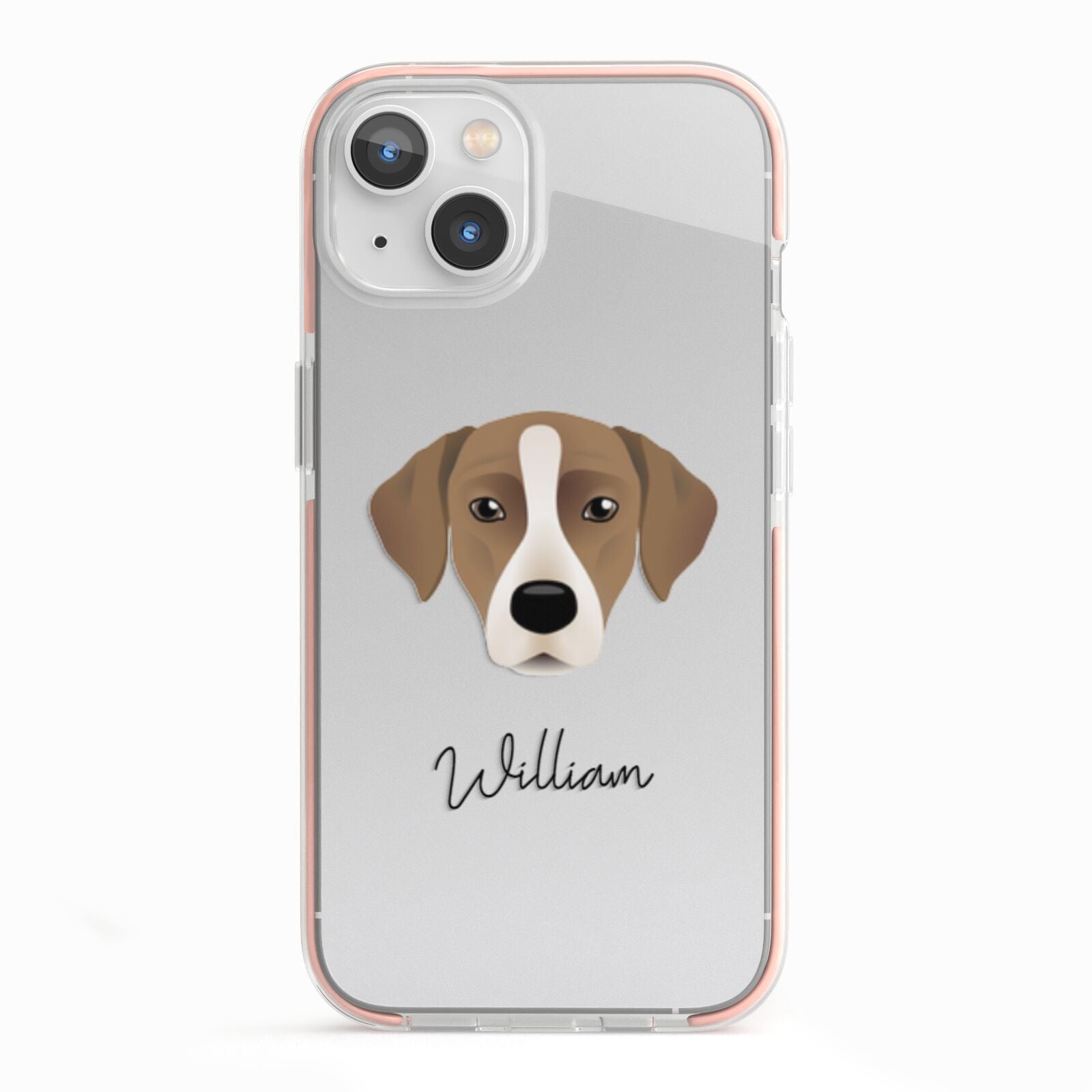 Borador Personalised iPhone 13 TPU Impact Case with Pink Edges