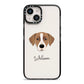 Borador Personalised iPhone 14 Black Impact Case on Silver phone