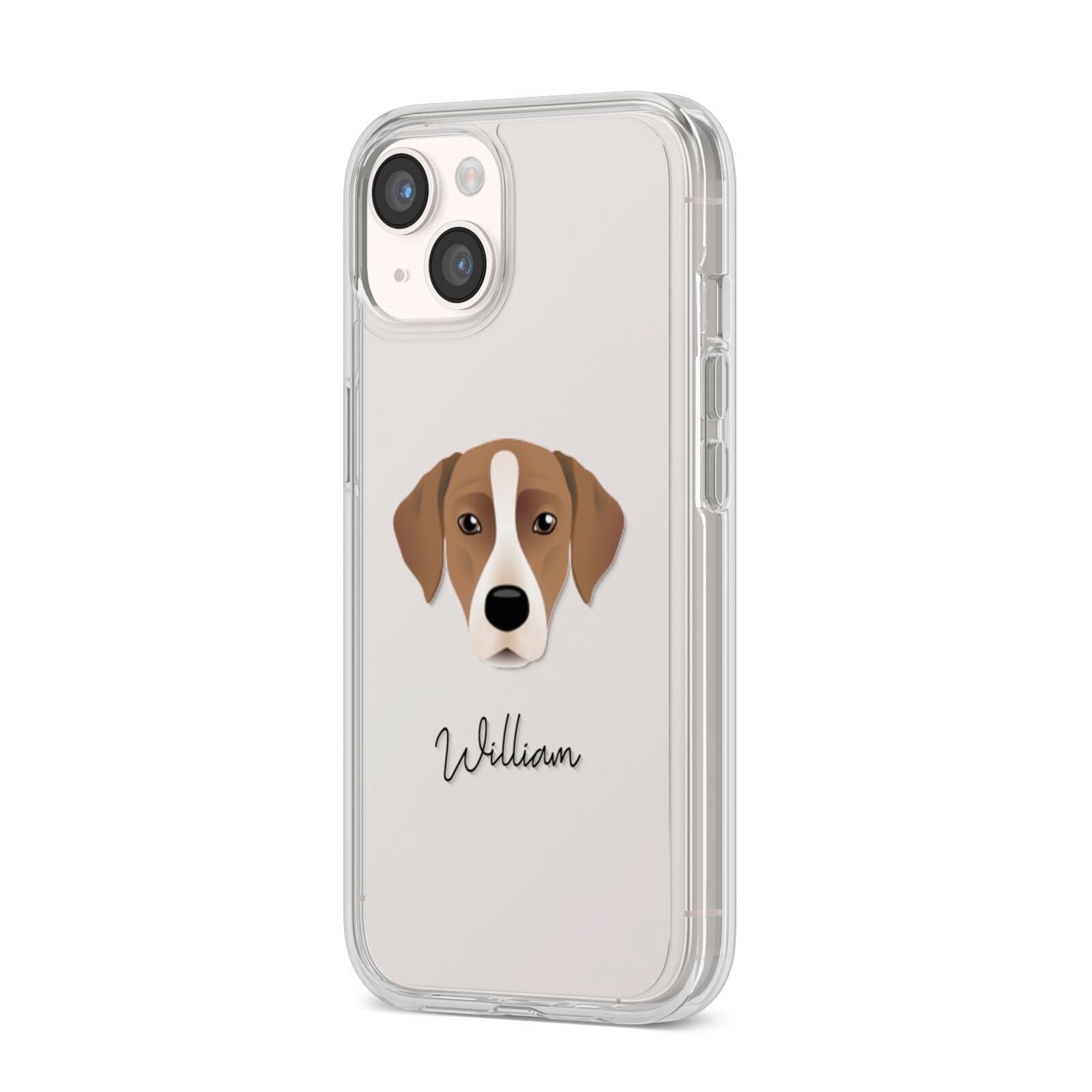 Borador Personalised iPhone 14 Clear Tough Case Starlight Angled Image