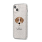 Borador Personalised iPhone 14 Plus Glitter Tough Case Starlight Angled Image