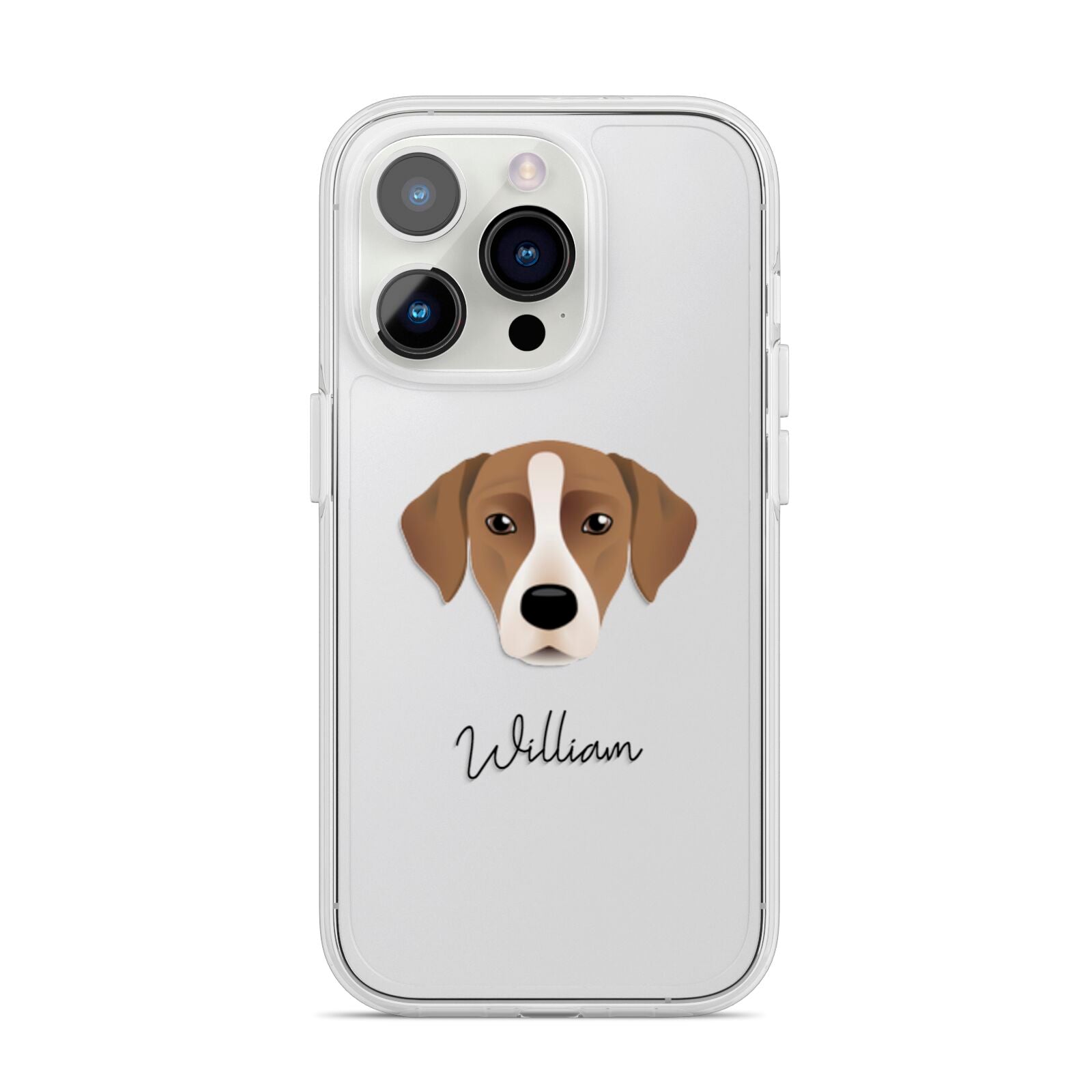 Borador Personalised iPhone 14 Pro Clear Tough Case Silver