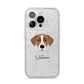 Borador Personalised iPhone 14 Pro Glitter Tough Case Silver