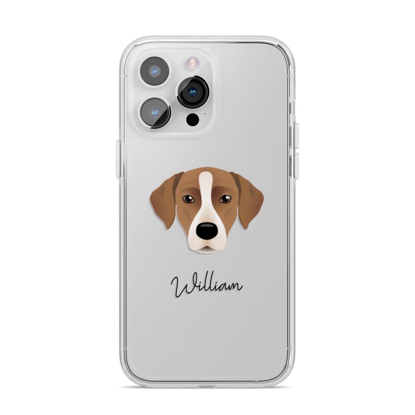 Borador Personalised iPhone 14 Pro Max Clear Tough Case Silver