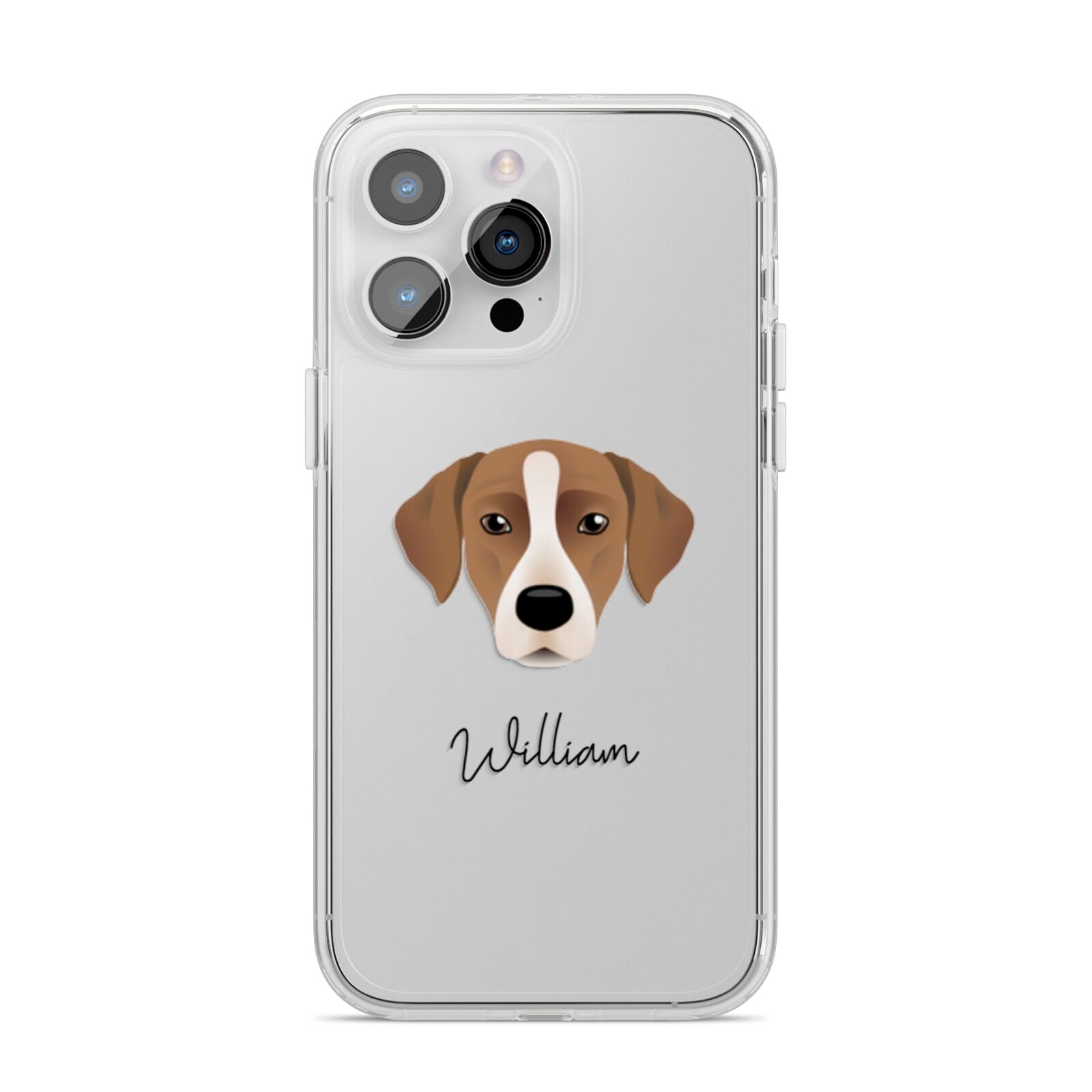 Borador Personalised iPhone 14 Pro Max Clear Tough Case Silver