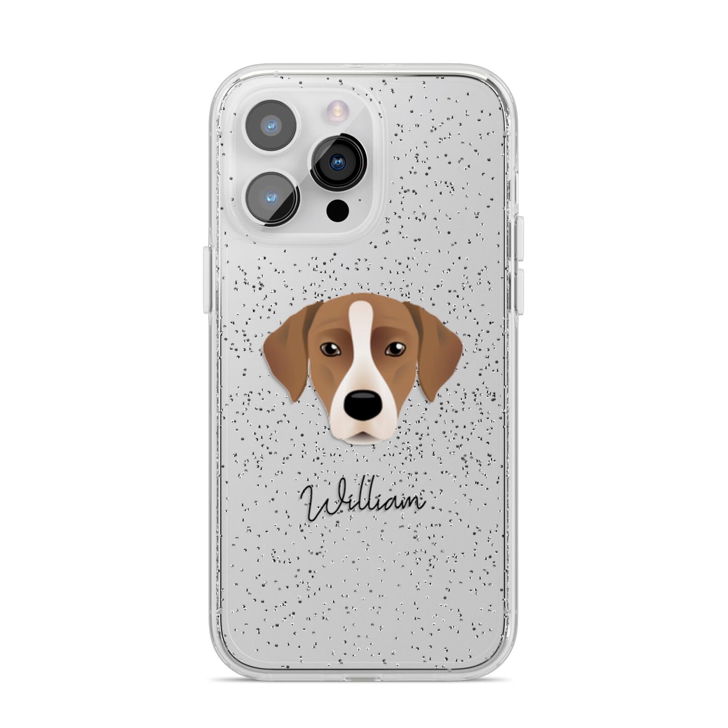 Borador Personalised iPhone 14 Pro Max Glitter Tough Case Silver