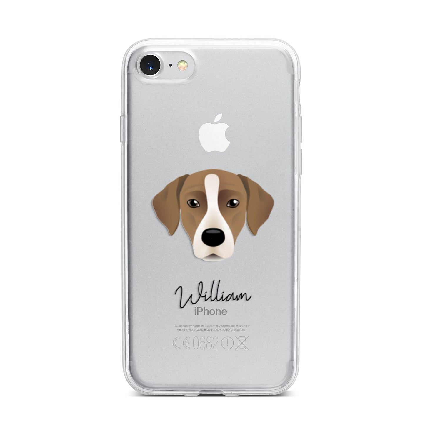 Borador Personalised iPhone 7 Bumper Case on Silver iPhone