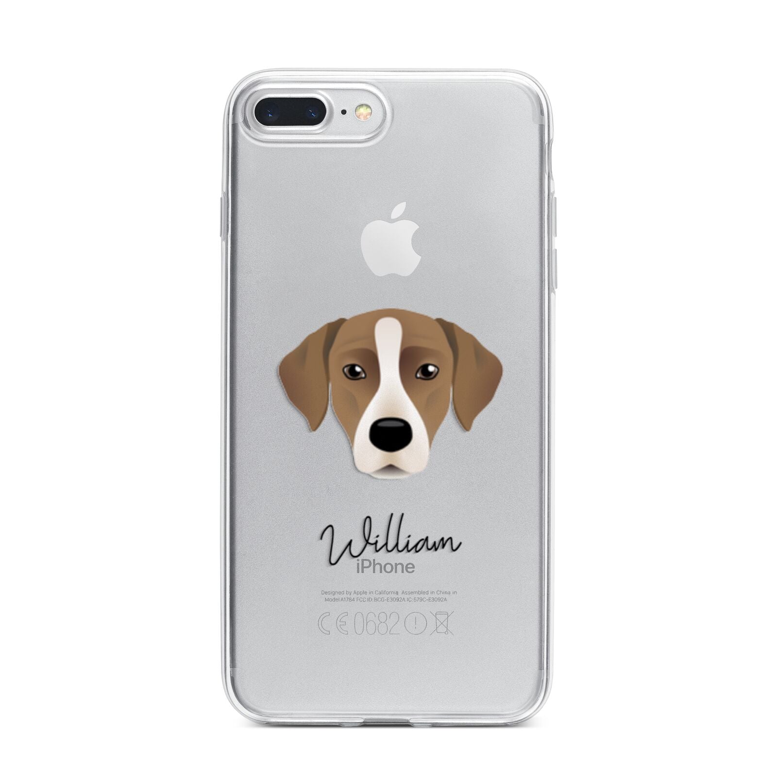 Borador Personalised iPhone 7 Plus Bumper Case on Silver iPhone