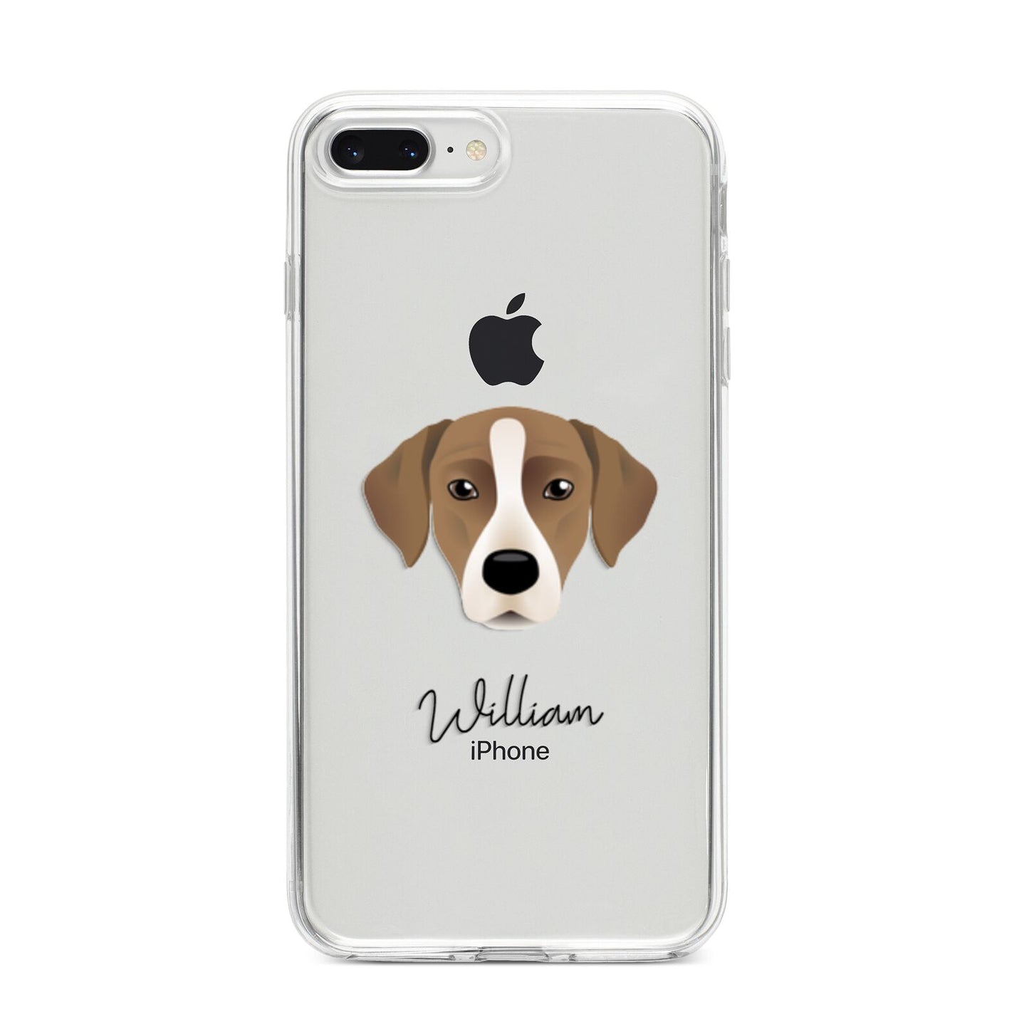 Borador Personalised iPhone 8 Plus Bumper Case on Silver iPhone