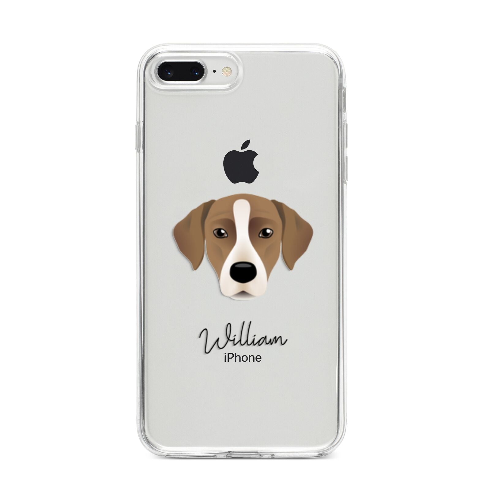 Borador Personalised iPhone 8 Plus Bumper Case on Silver iPhone