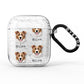 Border Collie Icon with Name AirPods Glitter Case