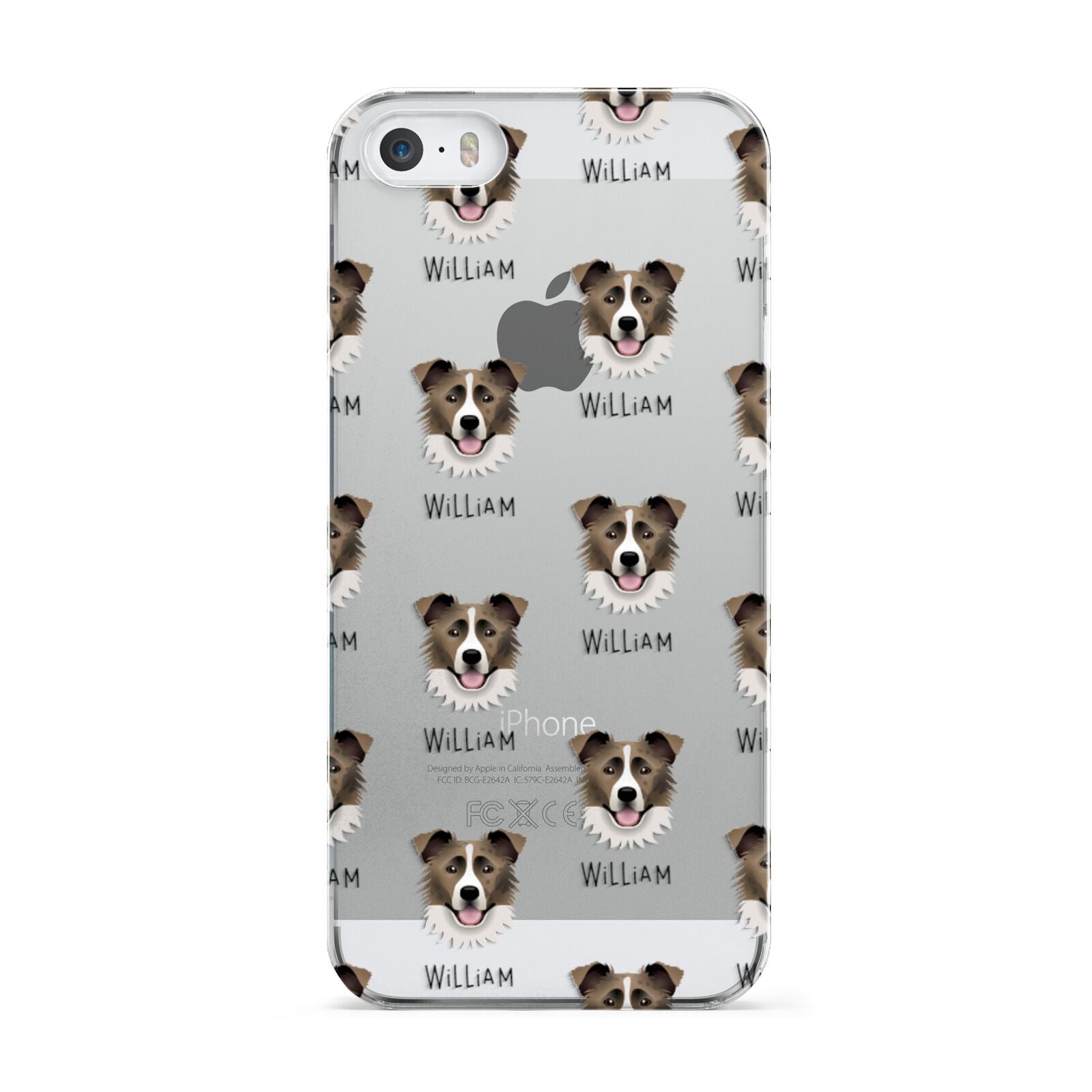 Border Collie Icon with Name Apple iPhone 5 Case
