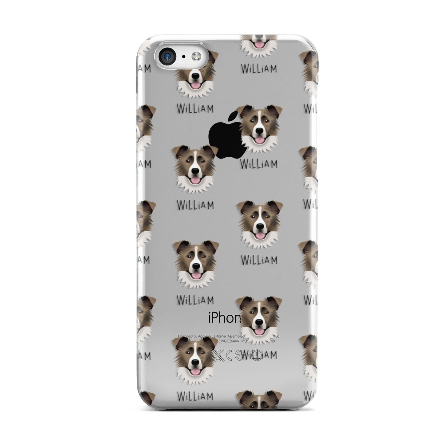 Border Collie Icon with Name Apple iPhone 5c Case