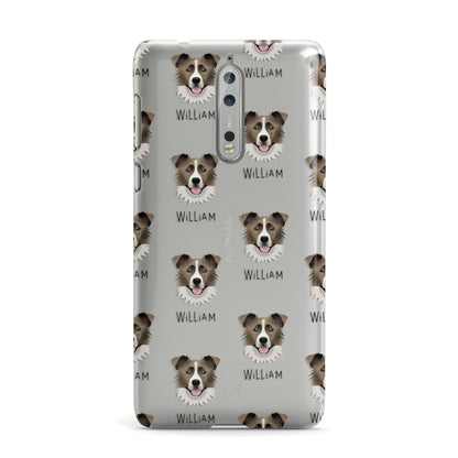 Border Collie Icon with Name Nokia Case
