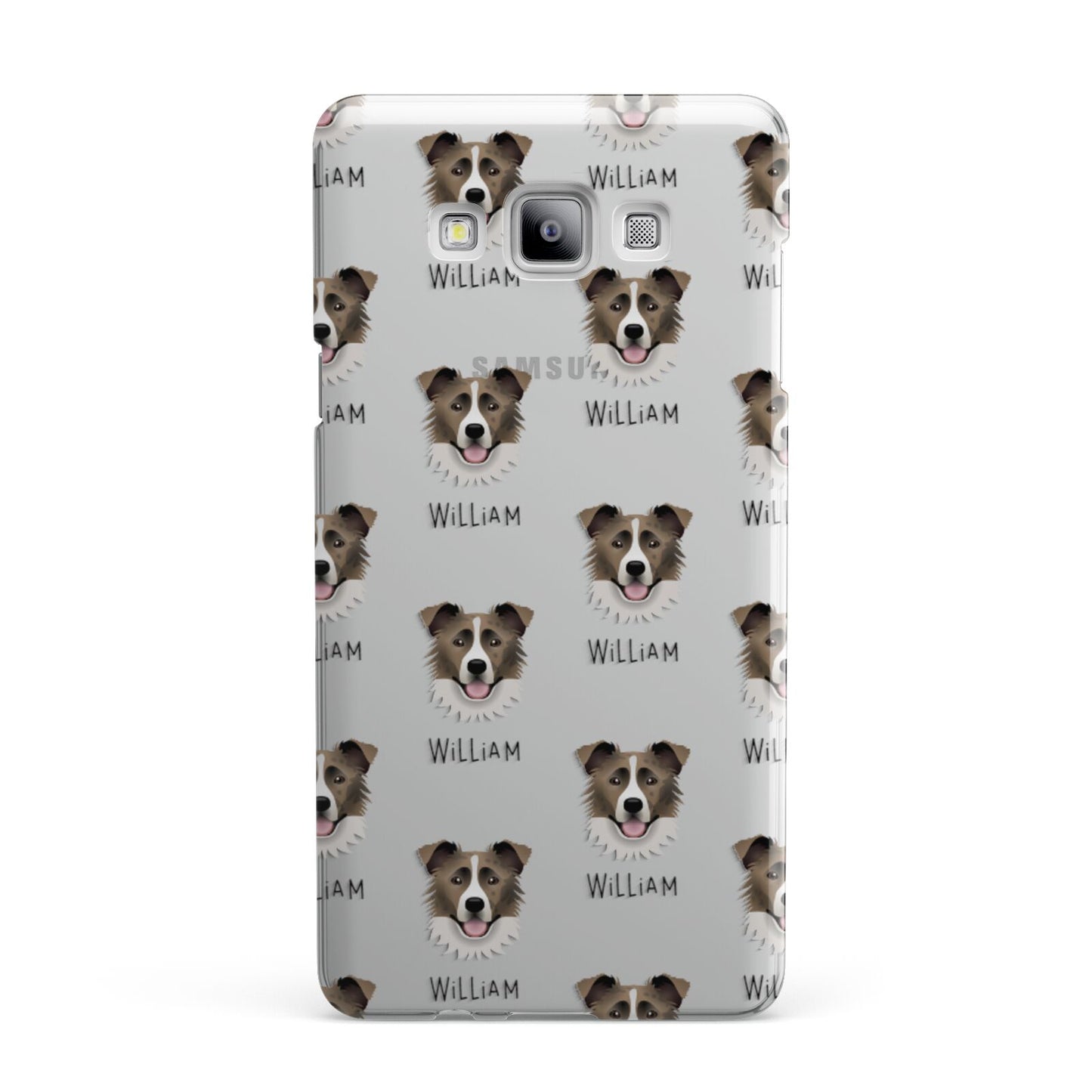 Border Collie Icon with Name Samsung Galaxy A7 2015 Case