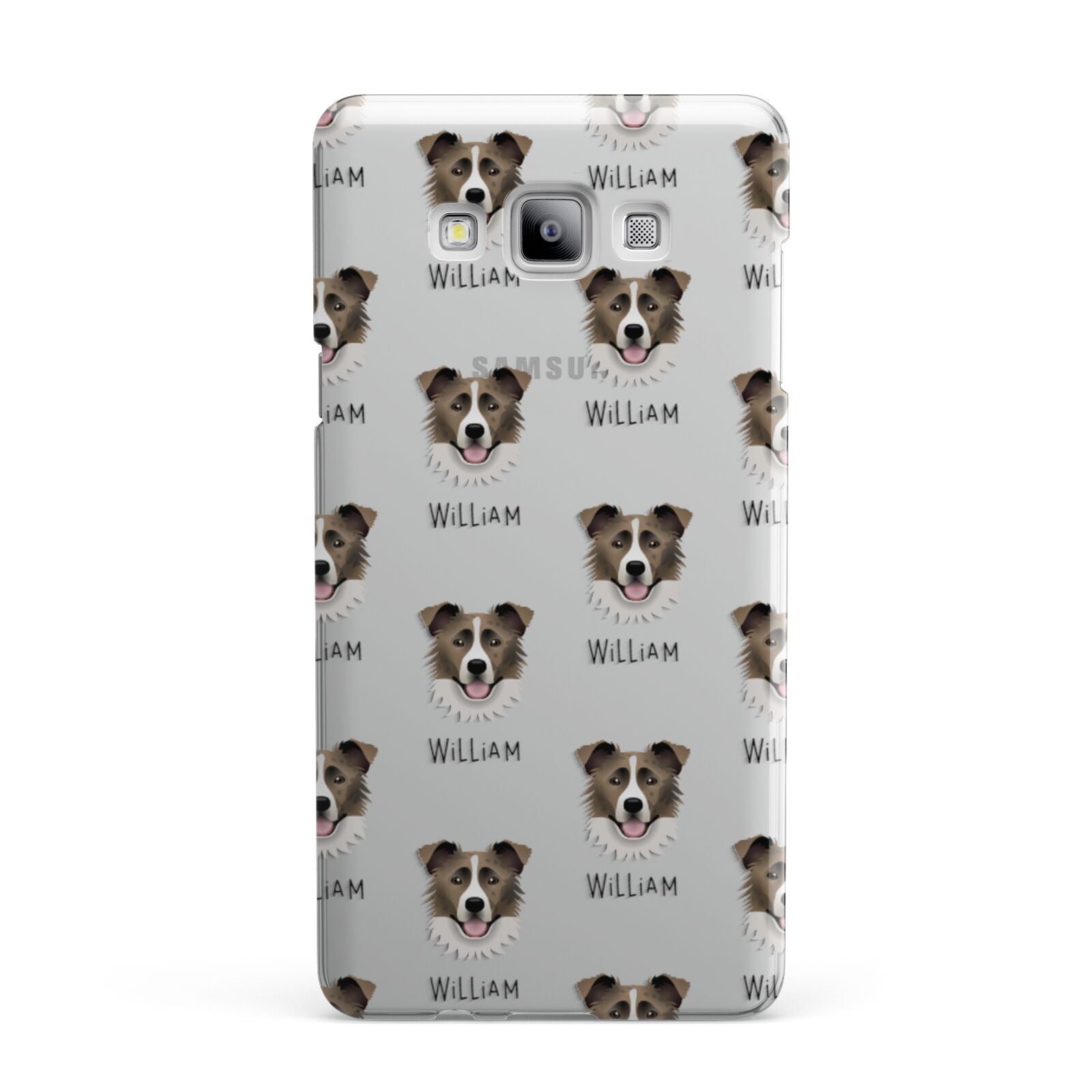 Border Collie Icon with Name Samsung Galaxy A7 2015 Case