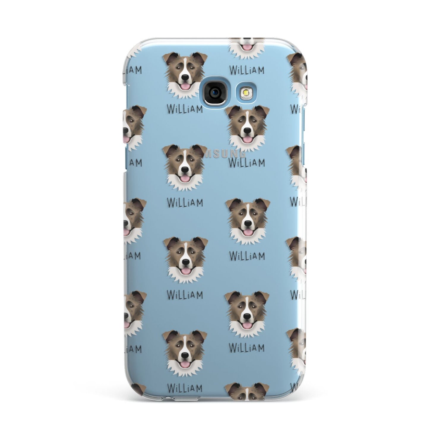 Border Collie Icon with Name Samsung Galaxy A7 2017 Case