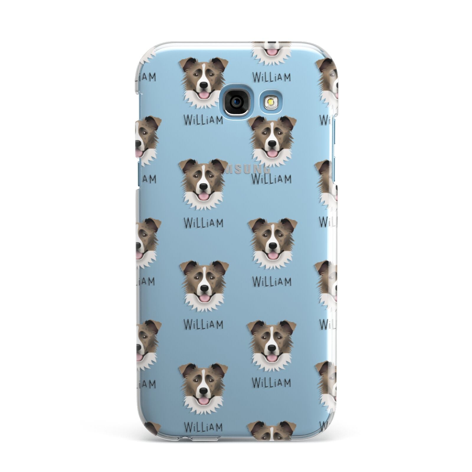 Border Collie Icon with Name Samsung Galaxy A7 2017 Case