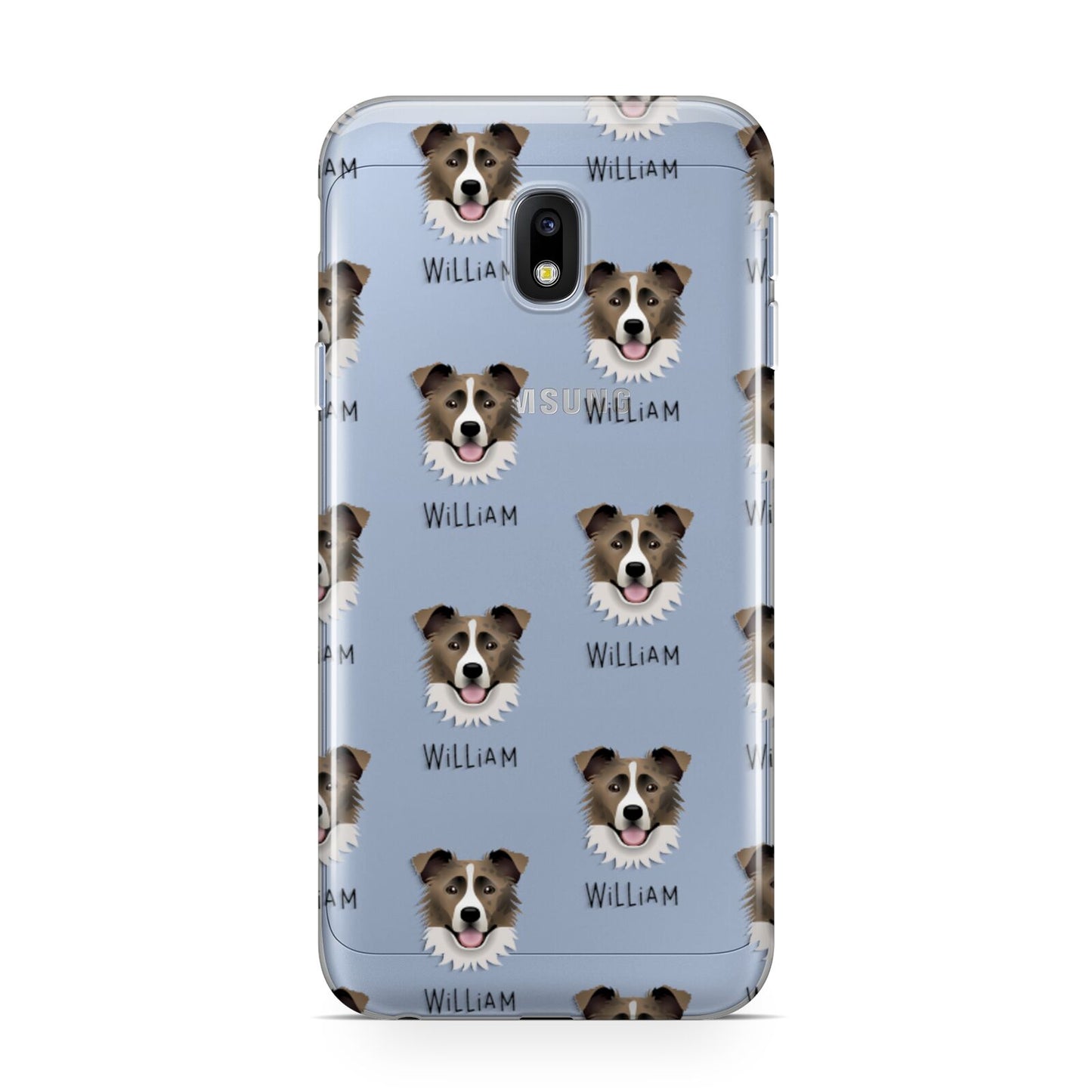 Border Collie Icon with Name Samsung Galaxy J3 2017 Case