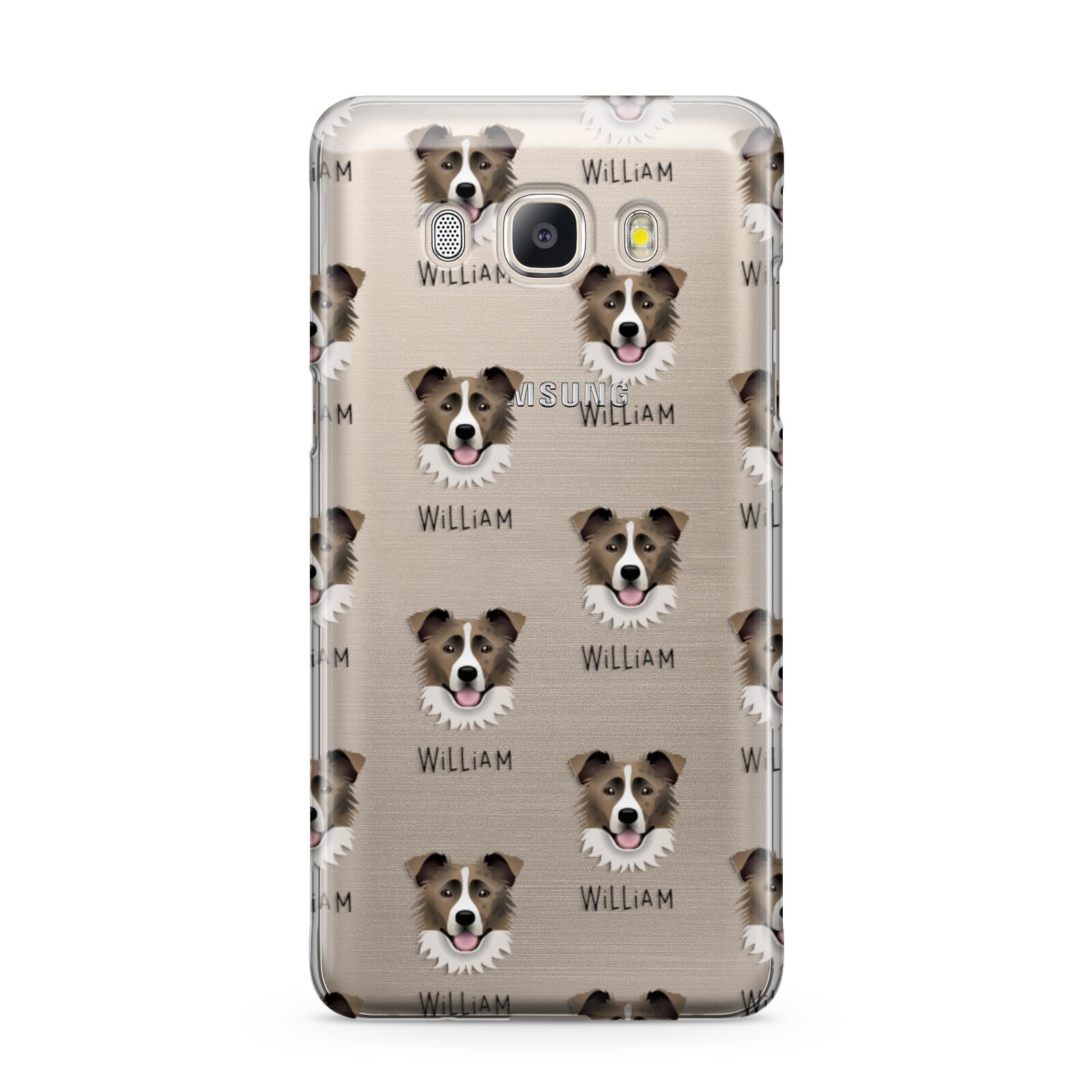 Border Collie Icon with Name Samsung Galaxy J5 2016 Case