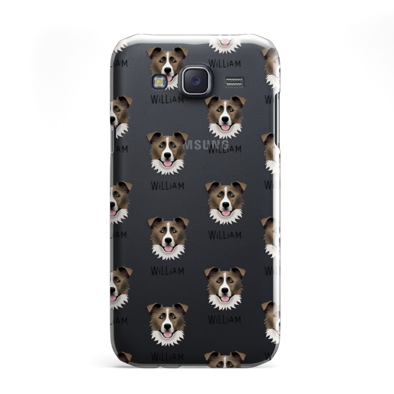 Border Collie Icon with Name Samsung Galaxy J5 Case