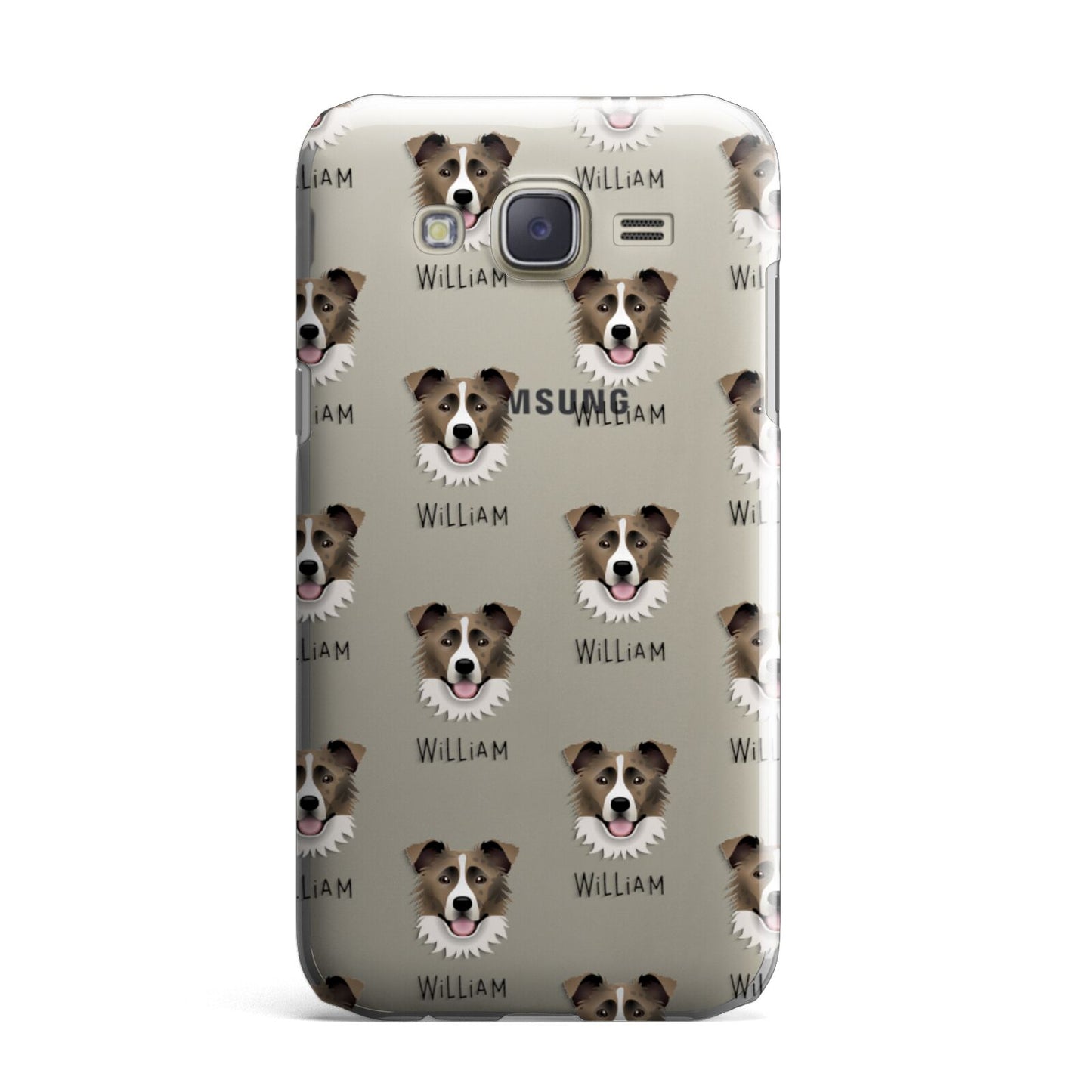 Border Collie Icon with Name Samsung Galaxy J7 Case