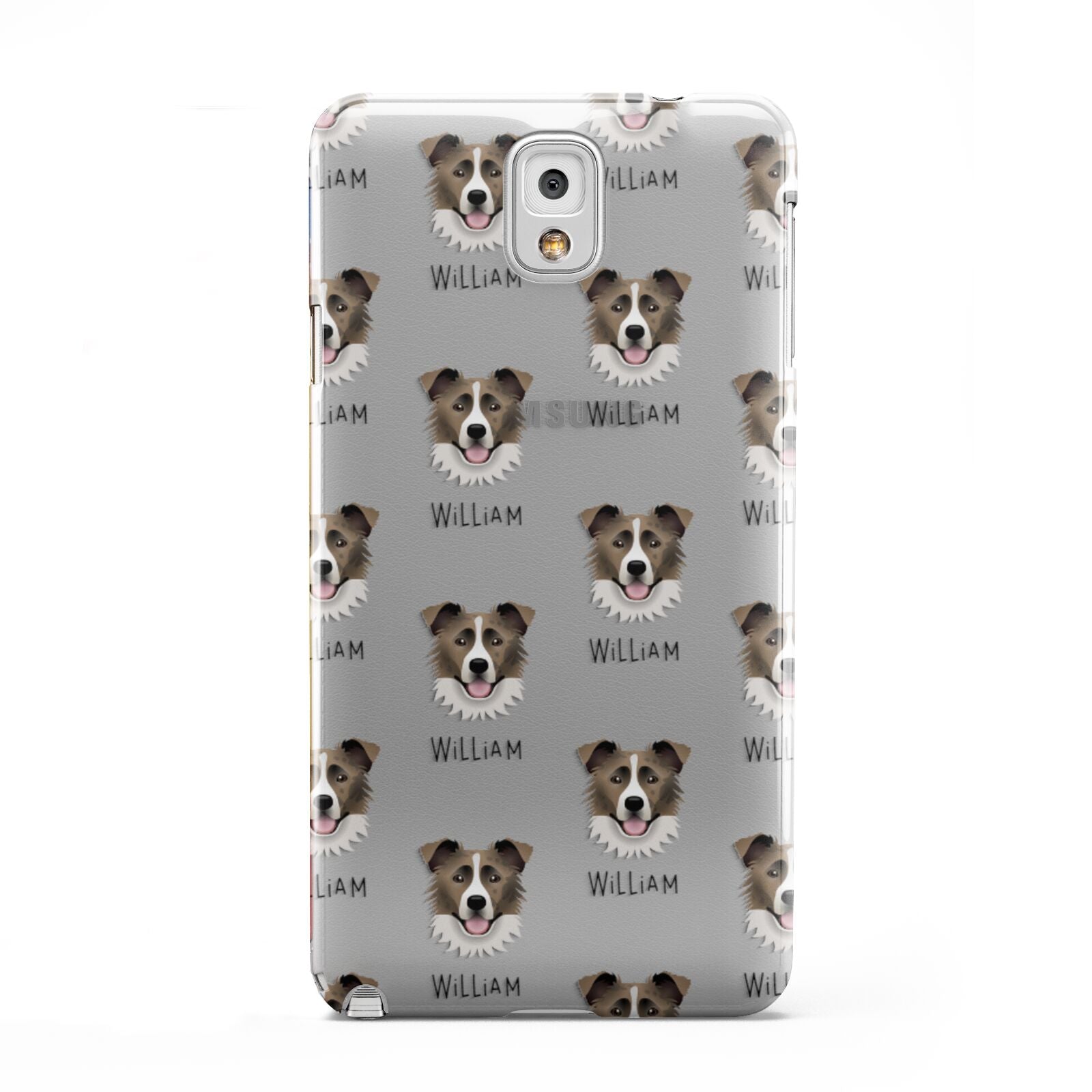 Border Collie Icon with Name Samsung Galaxy Note 3 Case